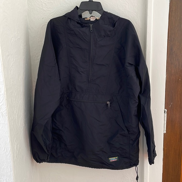 LLBean Fleece Full Zip Hoodie, Men's Size L polyester Khaki type Vintage Second Hand main image 0